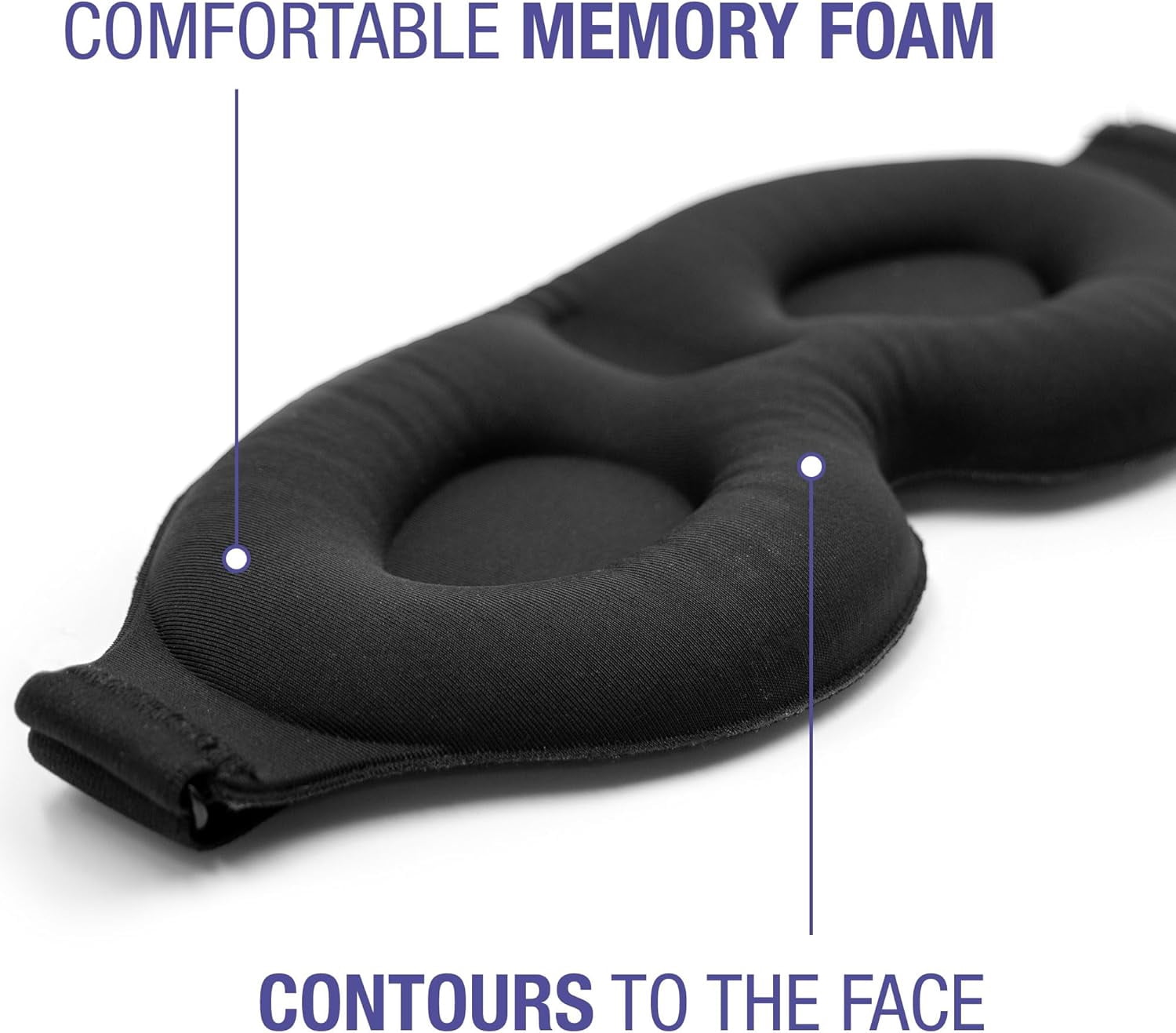 DMI Contoured Cloud Rejuvenation Sleep Mask | Zero Pressure | Game-Changing Comfort | 3D Eye Masks for Sleep | Adjustable Strap, Breathable & Soft, 100% Blackout Technology