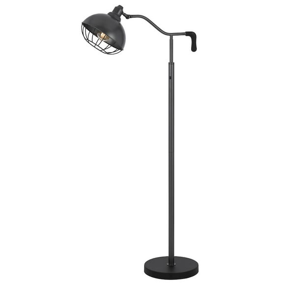 Cal Lighting 60W Taloga metal floor lamp with adjustable caged shade. (Bulb not included)