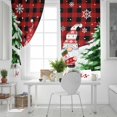 thumbnail image 5 of Fsddascl Red Black Plaid Christmas Blackout Curtains for Bedroom/Living Room, Thermal Insulated Kitchen Curtains, Xmas Gnomes Tree Snowflake Winter Grommet Darkening Window Treatment Drapes 52"x72"x2, 5 of 6