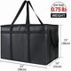 thumbnail image 2 of Paquete de 2 bolsas aisladas de entrega de alimentos para comidas frías y calientes, color negro, bolsa aislante para catering, calentador de pizza grande, 2 of 4