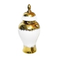 thumbnail image 2 of Jarrón de , tarro de jengibre con tapa, adorno elegante, multifuncional, artesanía de Color blanco y dorado para decoración de estantería 21cmx45cm Macarena Tarro de jengibre, 2 of 8