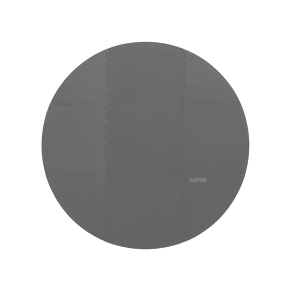Small Round Insulating Foam Mat, Floor Protector (9 Pieces)