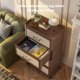 thumbnail image 4 of Gabinete de almacenamiento con cajones de estilo medio antiguo, gabinete de aperitivos con ruedas multicapa, gabinete de almacenamiento, caja organizadora de juguetes para dormitorio en casa, 4 of 4