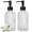 Clear, variant on 2Pack 13.5 Oz Glass Soap Dispenser , Manual Pump Dispenser,Empty Liquid Container, Refillable Hand Soap Dispenser , Premium Bathroom soap Dispenser for Kitchen & Bathroom , Lake Blue