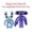 purple, variant on Bright blue & purple hues dogs can easily see, squeaky monster plush toy eases boredom and satisfies dogs’ chewing needs