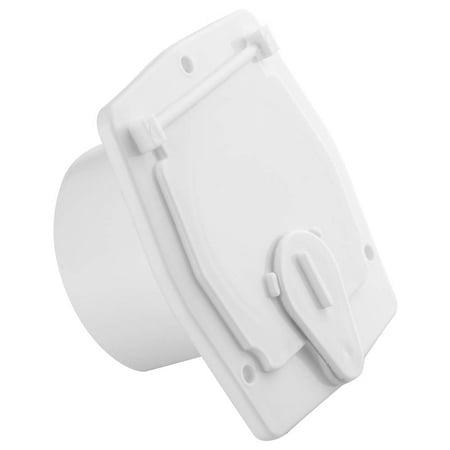 Halotronics RV Square Electrical cable Hatch for 30 Amp cords (White)