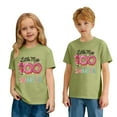 thumbnail image 2 of Gelikeya Toddler Kids 100 Days of School Shirt Boys Girls Short Sleeve Tshirts Cute Spring Summer Outerwear Clothing Army Green, 8-9 Years, 2 of 7