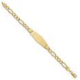 thumbnail image 2 of 14K Yellow Gold Polished Soft Diamond Shape ID with Semi-SolSoft Diamond Shape ID Figar, 2 of 6