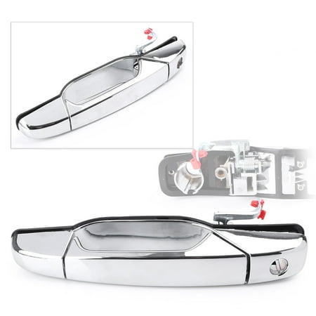 Tahoe Chrome Door Handle Covers - GZYF Front Outer Door Handle, Chrome Exterior Door Handle for 2007-2013 Chevrolet Chevy Suburban / Tahoe & 2007-2013 Chevrolet Avalanche / Silverado 1500 2500 3500 4 Door US