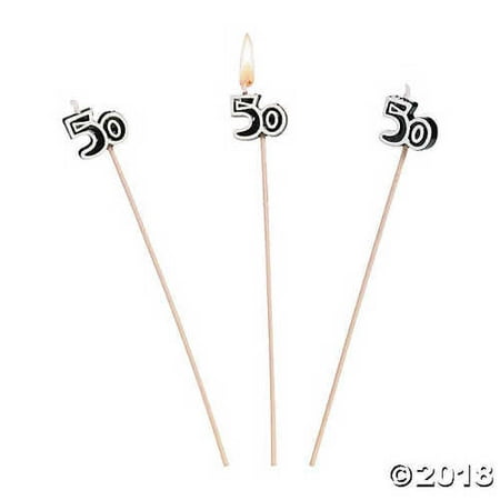 50th Birthday Candles - 50th Birthday Celebration Candles