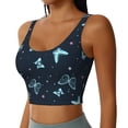 thumbnail image 2 of Kdxio Beautiful Butterflies Print Workout Crop Tank Top for Women Racerback Yoga Tank Tops Athletic Sports Shirts Exercise Undershirts, 2 of 9