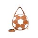 thumbnail image 1 of Bolsa de hombro redondo de mensajero con cadena para mujer (fútbol marrón claro) Ehuebsd Para Estrenar, 1 of 7