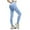 Sky Blue, variant on Women 3D Cellulite Leggings Plus Size Workout Yoga Pants Stretchy Bootcut Yoga Pants Bell Bottom Leggings for Workout Running Athletic Activewear