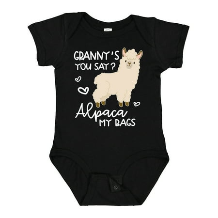 

Inktastic Granny s You Say Alpaca My Bags Gift Baby Boy or Baby Girl Bodysuit