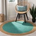 thumbnail image 3 of SAFAVIEH Natural Fiber Cebrail Braided Jute Area Rug, Natural, 3' x 3' Round, 3 of 5