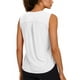 thumbnail image 4 of Tops Casuales sin Mangas para las Mujeres Color Sólido Cuello Redondo Suéter Blusa, las Señoras Tops sin Mangas Y Blusas Suaves Respirables Primavera Verano, 4 of 7