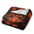 thumbnail image 2 of DouZhe Ultra-Soft Micro Fleece Lightweight Flannel Bed Blanket, Cartoon Angry Orange Tiger Print Cozy Warm Throw Blankets, 50"x40", 2 of 7