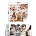 thumbnail image 4 of Fall Thanksgiving Cloth Napkins Set of 4 Reusable Dinner Napkins, Maple Leaf Pumpkin Gnomes Gray Wooden Cocktail Napkin Washable Table Napkins for Wedding/Holiday Party/Baby Shower 20"x20", 4 of 7