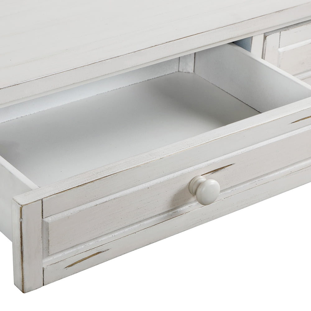 Kepooman 64"Long Cabinet Sofa Table, Storage Cabinet with Drawers and Shelf, Easy Assembly Entryway Table for Hallway and Living Room, Antique White Kepooman 64"Long Cabinet Sofa Table, Storage Cabinet with Drawers and Shelf, Easy Assembly Entryway Table for Hallway and Living Room, Antique White