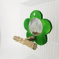 thumbnail image 4 of Bird Mirror with Perch Parrot Stand Wooden Stick Flower Shape Toys Bird Cage Accessories Pet Supplies, 4 of 8