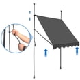 thumbnail image 3 of Jacgood 78.7"×47.2" Retractable Patio Awning, Manual Crank Handle Sunshade Shelter, Outdoor Canopy for Deck, Adjustable Height Ranging 78.7 to 118.1 in, Suitable for Patio/Balcony/Yard,Gray, 3 of 12