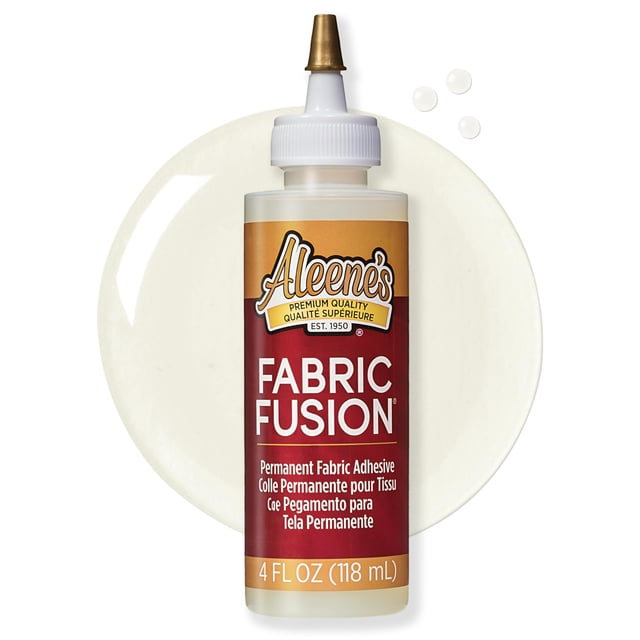 Aleene's Fabric Fusion Adhesivo para Tela, Botella con Tela Adhesiva, Transparente, 118,29 ml