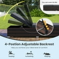 thumbnail image 6 of Costway 2 PCS Chaise Lounge with 4-level Backrest Heavy-Duty Metal Frame Seat Cushion Grey, 6 of 8