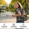 thumbnail image 6 of Kuiaobaty Capybara Print Backpack for Kids Boys Lightweight School Backpack with Side Pockets Roomy Cute Bookbag for School, Black, 6 of 7