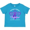 thumbnail image 3 of Inktastic Staying Strong Together Alzheimer's Awareness Purple Ribbon Boys or Girls Baby T-Shirt, 3 of 5