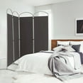 thumbnail image 2 of Costway 4 Panels Folding Room Divider 6 Ft Tall Fabric Privacy Screen Grey, 2 of 10
