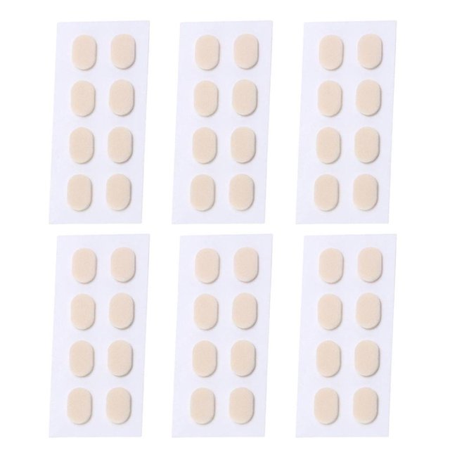 24 pares de almohadillas nasales de esponja autoadhesivas para anteojos, almohadillas nasales de 0,5 mm