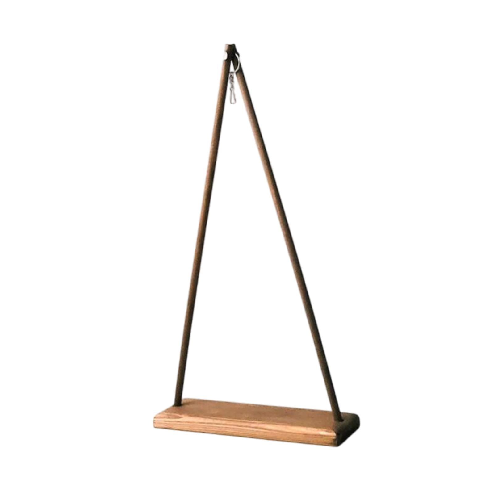 oshhni Wind Chime Stand 19.3 inch Solid Wood Display Rack for Light Tabletop Inside