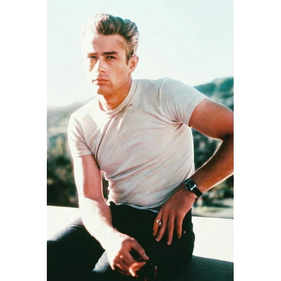 Rebel Without A Cause James Dean in classic white t-shirt 24x36 Poster