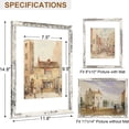 thumbnail image 3 of decorUhome 11x14 Solid Wood Picture Frame, Display 8x10 Pictures with Mat or 11x14 without Mat, Photo Frame for Home Decor, Distressed White, 3 of 9