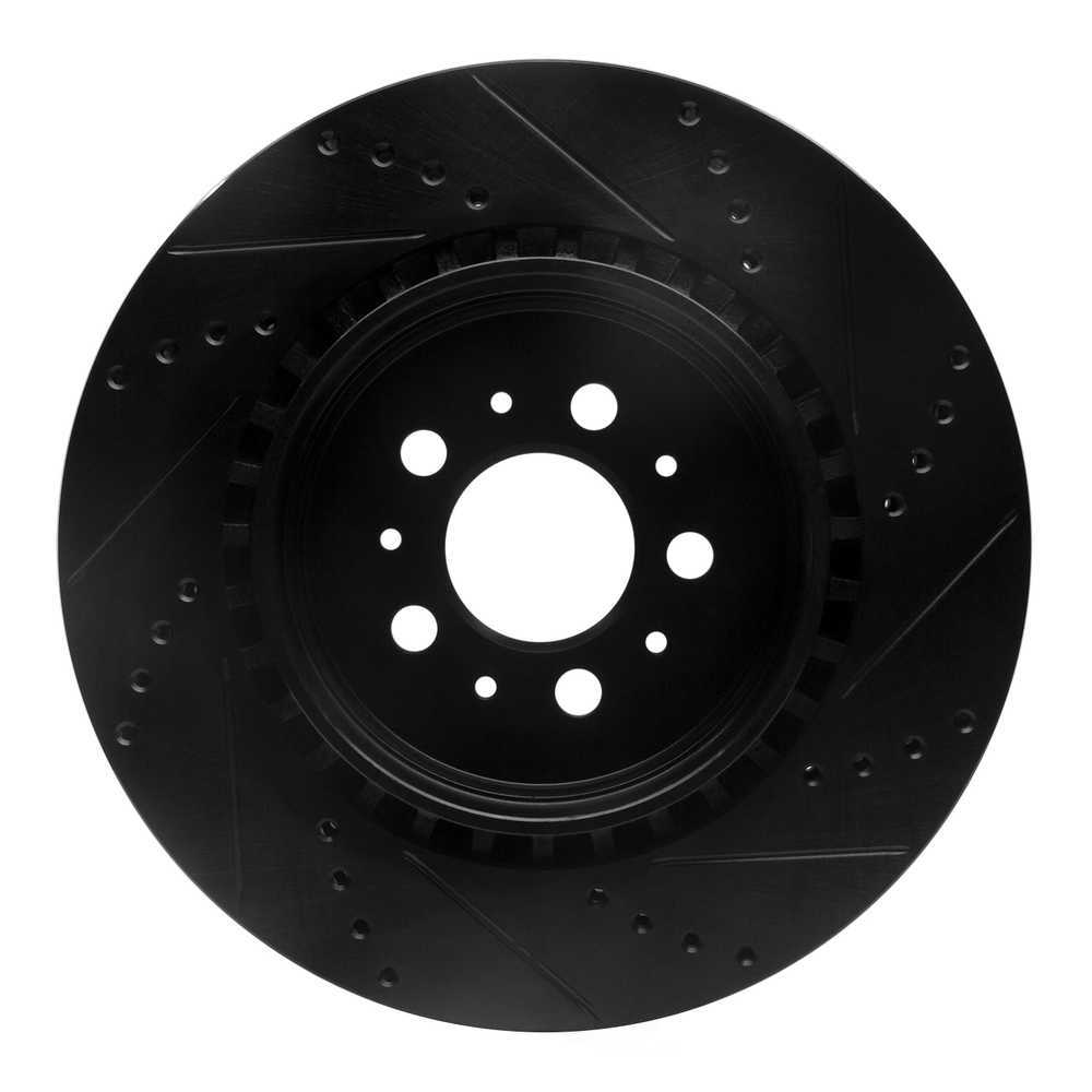 Dynamic Friction Company 633-27032L DFC Brake Rotor - Drilled And Slotted - Black