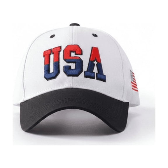 Embroidered USA Baseball Cap, Adjustable Patriotic Hat