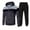 01 Gray, variant on guisaled Men's Sweatsuit 2 Pieces Set Cozy Zip Up Hoodie Tracksuit Athletic Fashion Color Block Casual Jogging Suit for Men