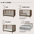thumbnail image 4 of Child Craft Cranbrook Crib and Dresser Nursery Set, 4-in-1 Convertible Crib with 6-Drawer Dresser, Toasted Chestnut, 2-Piece, 4 of 8