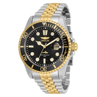 Invicta Pro Diver Quartz Black Dial Yellow Gold-tone Men's Watch