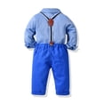 thumbnail image 5 of Daqian Boys Dress Shirt and Pants Outfit Set Boys Long Sleeve Suspender Trousers Set Boys Sling Gentleman Clothes formal Dress Suit Clearance Boys Clothes Toddler Boys Suit Set 6-12 Months, 5 of 9