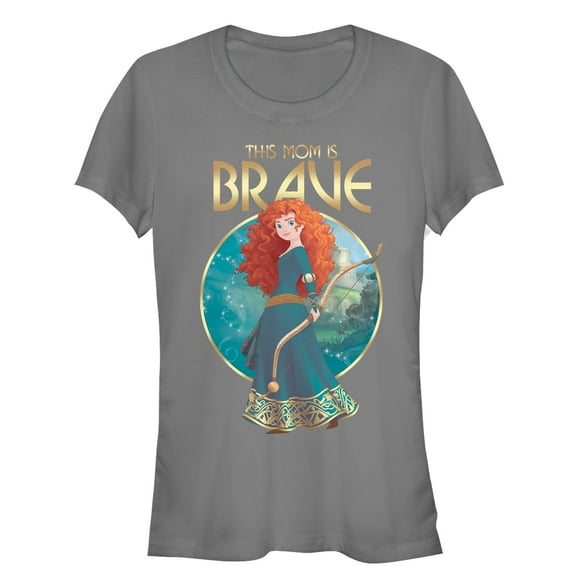 Junior's Brave Merida Mom  Graphic Tee Charcoal Large