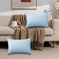 thumbnail image 4 of Waterproof Outdoor Rectangle Pillow Cover | Weather Resistant Cushion Protector | Solid Color Backrest Pillow Cover for Patio, Garden, Pool Furniture, 4 of 9