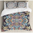 thumbnail image 3 of Ambesonne Bohemian Indian Ethnic Vintage Henna Inspired Boho Mehndi Art Marigold Duvet Cover Set, 3 of 3