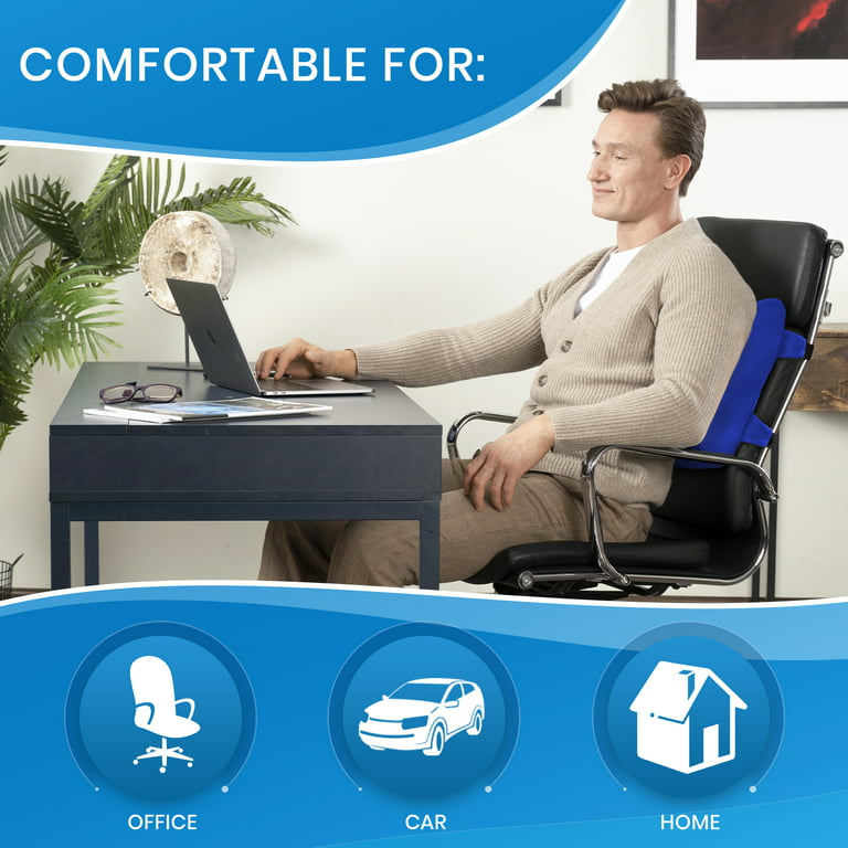 Everlasting Comfort Lumbar Support Pillow for Office Chair Pure
