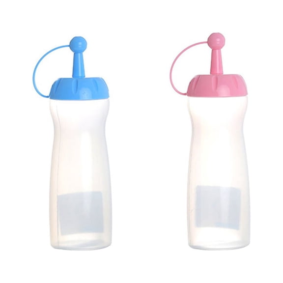 2 Pcs Squeeze Bottles Condiment Dispenser Kitchen Accessories Sugar Bowl for Kitchen Dishes Reusable Squeeze Bottle