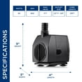 thumbnail image 2 of Alpine Corporation Stream Pump Submersible 900Gph / 33 ft. Cord, 2 of 11