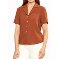 thumbnail image 2 of Lovito Casual Plain Lapel Button Front Women Blouse, 2 of 5