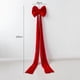 thumbnail image 1 of Adorno de árbol de Navidad con lazo de satén rojo extra grande 117cm | Serpentinas largas 220cm | Cinta de decoración para el hogar de vacaciones | Poliéster rojo festivo clásico | Perfecto para la, 1 of 7