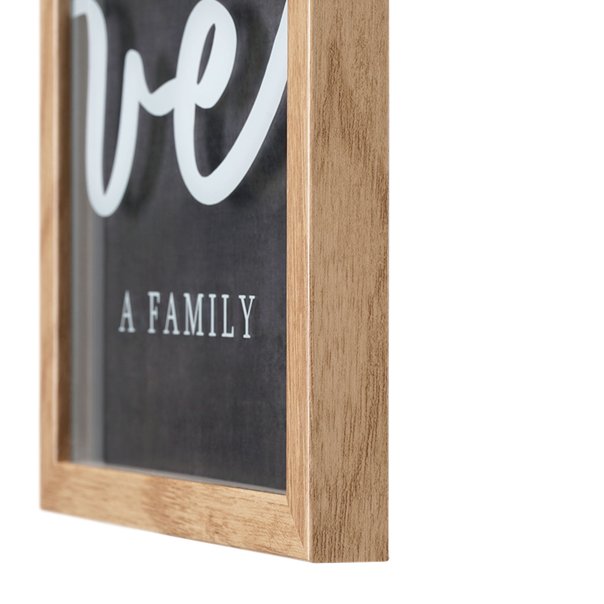Crystal Art Gallery Love Makes A Family Typography Print, Black and White