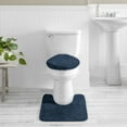thumbnail image 2 of Mainstays Basic 3-Piece Polyester Bath Rug Set: Navy, Contour, Lid Cover and 20" x 32", 2 of 8